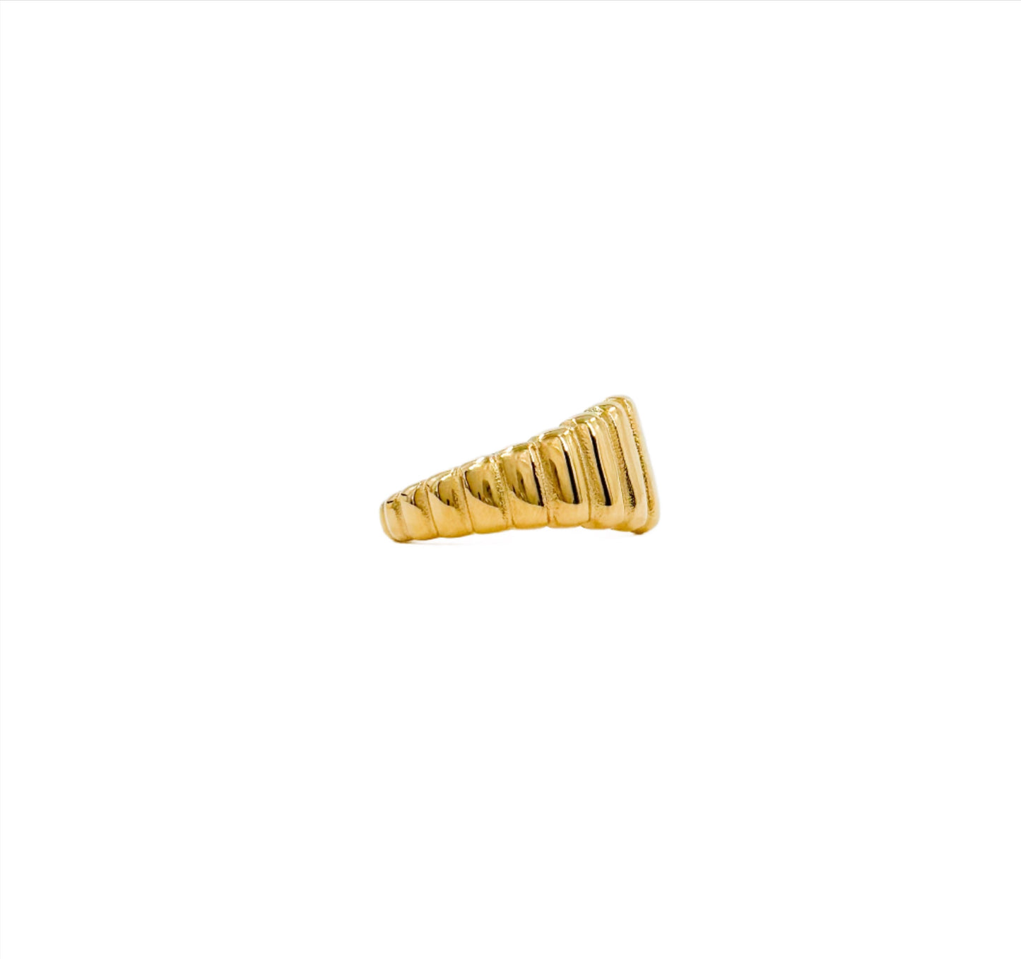 croissant style gold ring