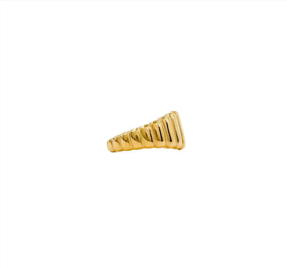 croissant style gold ring 